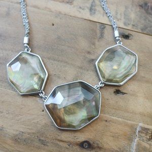 chloe + isabel 3 Stone Silver Statement Necklace